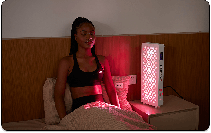 Using infrared light therapy in bed