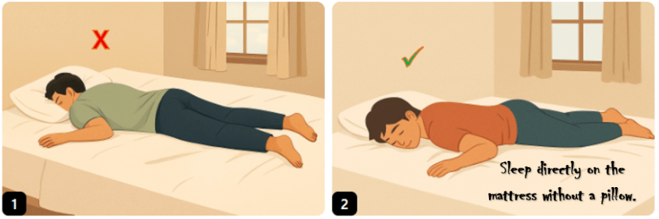 Sleeping on one's stomach
